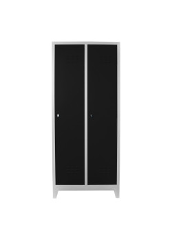 Metal  Ofis 2 li Eko Soyunma Dolabı Gri-Siyah Metal  Ofis 2 li Eko Soyunma Dolabı Gri-Siyah