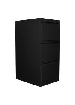 Metal  Ofis 3 lü Klasör Dolabı Siyah Metal  Ofis 3 lü Klasör Dolabı Siyah