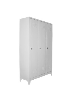 Metal Ofis 3 lü Standart Soyunma Dolabı Gri Metal Ofis 3 lü Standart Soyunma Dolabı Gri
