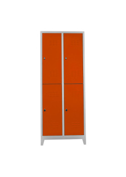 Metal Ofis 4 lü Eko Soyunma Dolabı Gri-Turuncu Metal Ofis 4 lü Eko Soyunma Dolabı Gri-Turuncu