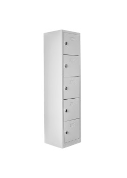 Metal  Ofis 5 Gözlü Öğretmen Öğrenci Dolabı Gri