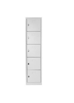 Metal  Ofis 5 Gözlü Öğretmen Öğrenci Dolabı Gri