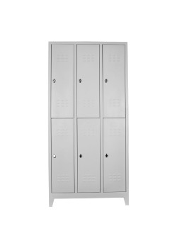 Metal  Ofis 6 Lı Standart Soyunma Dolabı Gri