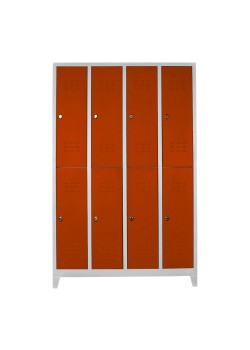 Metal Ofis 8 li Soyunma Dolabı Turuncu Metal Ofis 8 li Soyunma Dolabı Turuncu